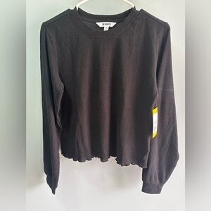 BB Dakota Ladies Cozy Lounge shirt long sleeve black size medium